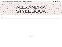 Tablet Screenshot of alexandriastylebook.com